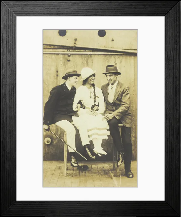 Framed Print : Sailors, one in drag, performing 'The Rivals', (between 1910 and 1919?). Creator: Unknown Framed Print : Sailors, one in drag, performing 'The Rivals', (between 1910 and 1919?). Creator: Unknown