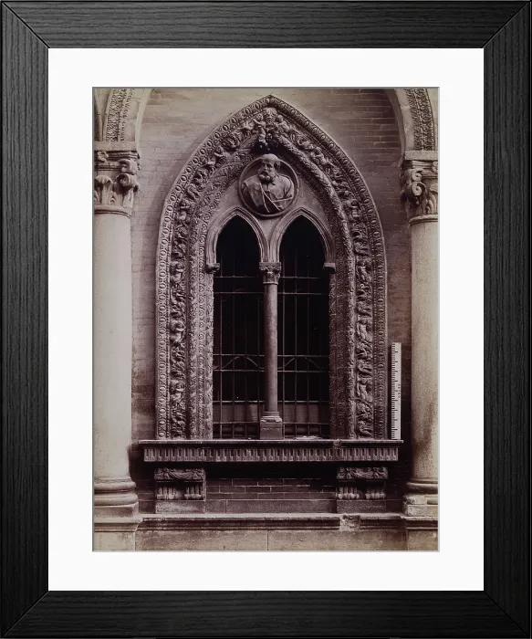Framed Print : Ospedale Maggiore, Milan: a window carved with relief sculpture, c1860s. Creator: Fratelli Alinari Framed Print : Ospedale Maggiore, Milan: a window carved with relief sculpture, c1860s. Creator: Fratelli Alinari