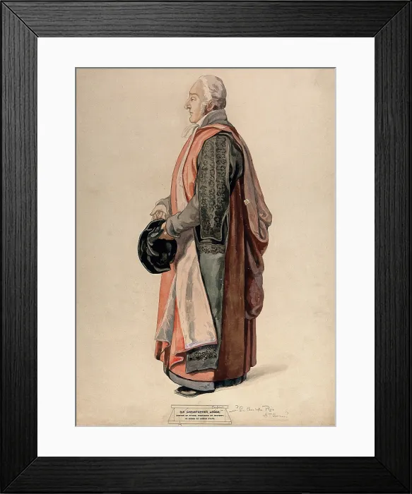 Framed Print : A doctor of physic of Oxford in his ceremonial robes, Oxford, c1820s. Creator: Unknown Framed Print : A doctor of physic of Oxford in his ceremonial robes, Oxford, c1820s. Creator: Unknown