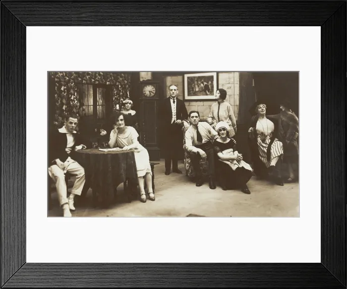 Framed Print : Actors, one in drag, performing 'The man From Toronto', pose on set... (between 1920 and 1929?). Creator: Unknown Framed Print : Actors, one in drag, performing 'The man From Toronto', pose on set... (between 1920 and 1929?). Creator: Unknown