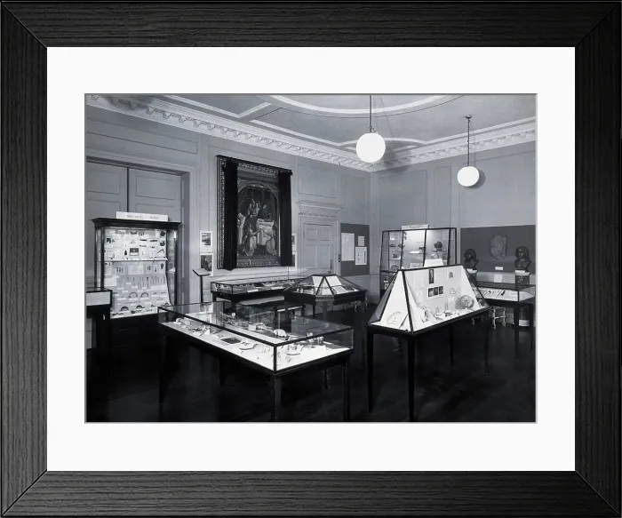 Framed Print : The Wellcome Historical Medical Museum, 28 Portman Square, London: an exhibition on prehis... 1951. Creator: Unknown Framed Print : The Wellcome Historical Medical Museum, 28 Portman Square, London: an exhibition on prehis... 1951. Creator: Unknown