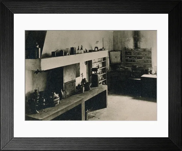 Framed Print : The laboratory of JB Boussingault in Liebfrauenberg abbey, Goersdorf, France, c1880s. Creator: Unknown Framed Print : The laboratory of JB Boussingault in Liebfrauenberg abbey, Goersdorf, France, c1880s. Creator: Unknown