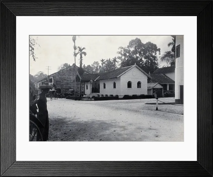 Framed Print : Kuching, Sarawak: the police station, c1900. Creator: Unknown Framed Print : Kuching, Sarawak: the police station, c1900. Creator: Unknown