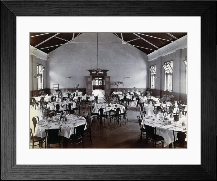 Framed Print : Johannesburg Hospital, South Africa: dining area, c1905. Creator: Unknown Framed Print : Johannesburg Hospital, South Africa: dining area, c1905. Creator: Unknown