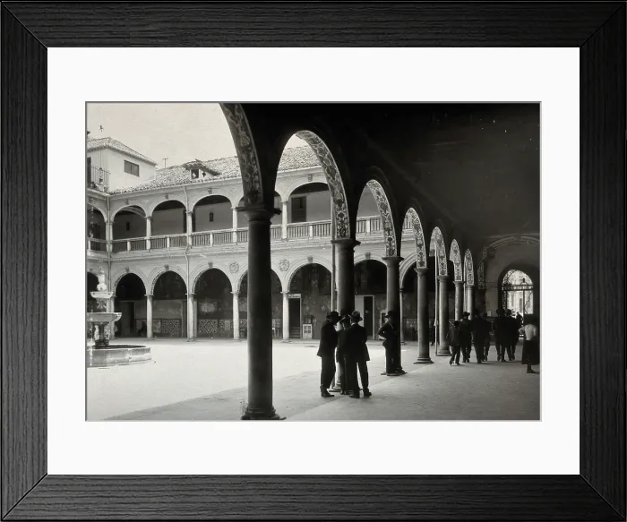 Framed Print : Hospital San Juan de Dios, Granada: view of the cloister, c1900. Creator: Unknown Framed Print : Hospital San Juan de Dios, Granada: view of the cloister, c1900. Creator: Unknown