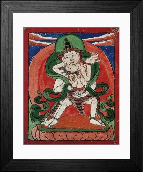 Framed Print : Tibetan fortune telling card. Creator: Unknown Framed Print : Tibetan fortune telling card. Creator: Unknown