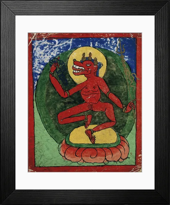 Framed Print : Tibetan fortune telling card. Creator: Unknown Framed Print : Tibetan fortune telling card. Creator: Unknown