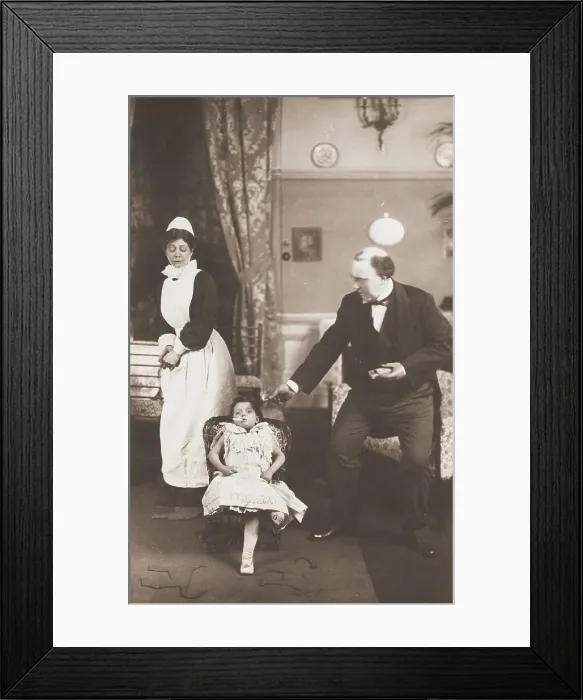 Framed Print : Edward Garratt in character as 'The little stranger'; performs a scene, c1906. Creator: Unknown Framed Print : Edward Garratt in character as 'The little stranger'; performs a scene, c1906. Creator: Unknown