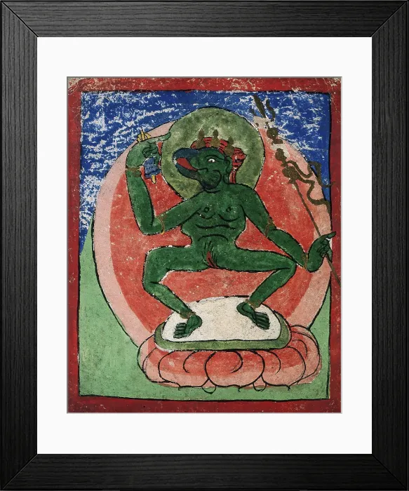 Framed Print : Tibetan fortune telling card. Creator: Unknown Framed Print : Tibetan fortune telling card. Creator: Unknown