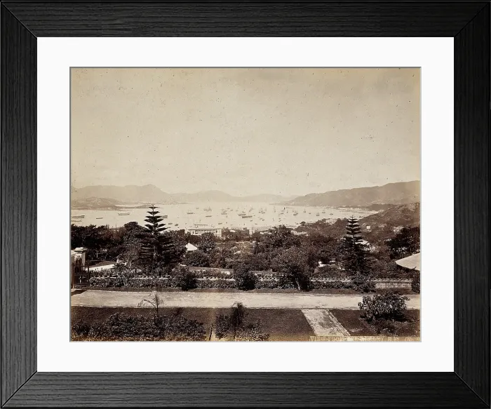 Framed Print : Hong Kong: Public Gardens and harbour viewed from the Albany, c1873. Creator: William Pryor Floyd Framed Print : Hong Kong: Public Gardens and harbour viewed from the Albany, c1873. Creator: William Pryor Floyd