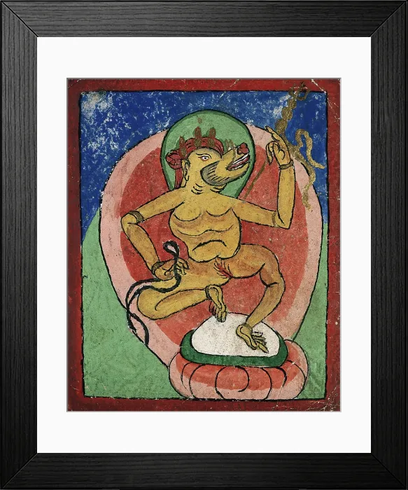Framed Print : Tibetan fortune telling card. Creator: Unknown Framed Print : Tibetan fortune telling card. Creator: Unknown