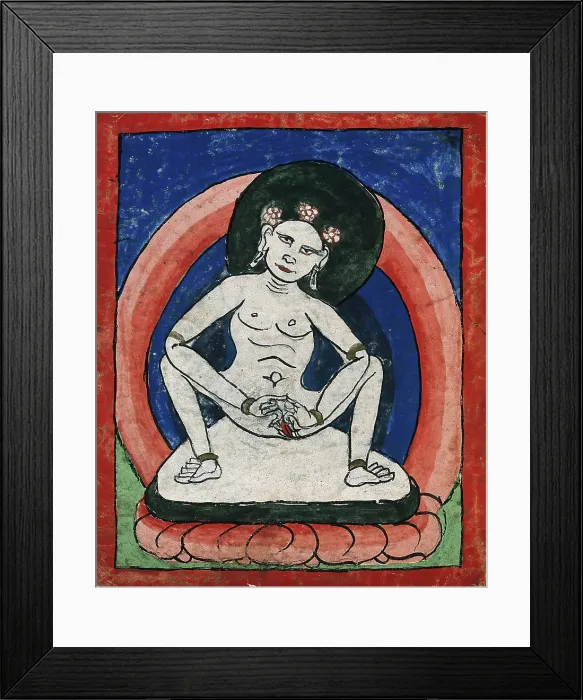Framed Print : Tibetan fortune telling card. Creator: Unknown