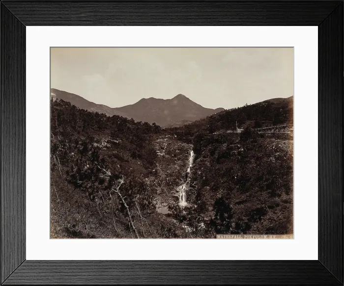 Framed Print : Hong Kong: the waterfall at Pokfulum, c1873. Creator: William Pryor Floyd Framed Print : Hong Kong: the waterfall at Pokfulum, c1873. Creator: William Pryor Floyd