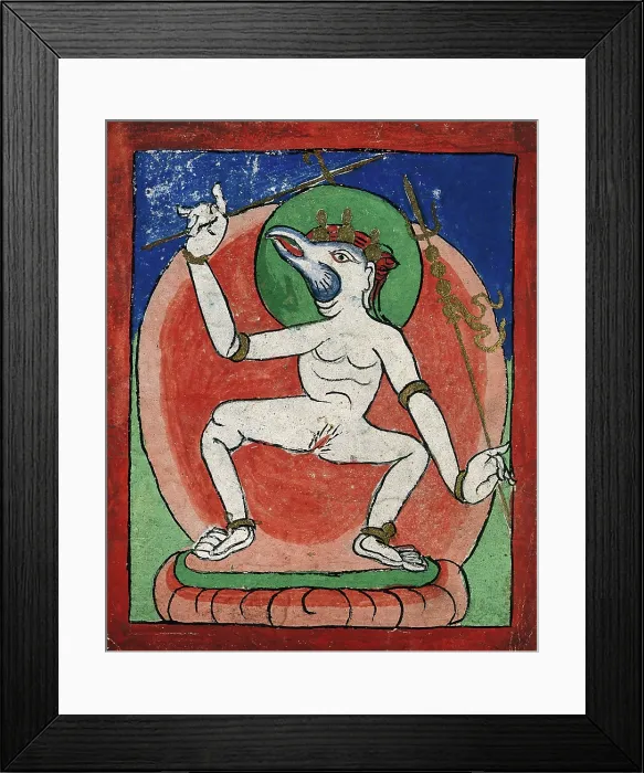 Framed Print : Tibetan fortune telling card. Creator: Unknown Framed Print : Tibetan fortune telling card. Creator: Unknown