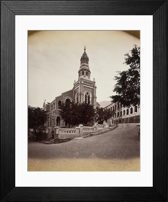 Framed Print : Hong Kong: the Union Chapel, c1873. Creator: William Pryor Floyd Framed Print : Hong Kong: the Union Chapel, c1873. Creator: William Pryor Floyd