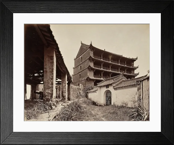 Framed Print : Canton, China: the Five-Storied Pagoda and Old Fort, c1873. Creator: William Pryor Floyd Framed Print : Canton, China: the Five-Storied Pagoda and Old Fort, c1873. Creator: William Pryor Floyd