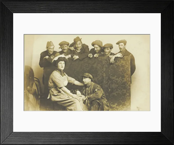 Framed Print : Actors gathered around a man in drag, between 1910 and 1919. Creator: Unknown Framed Print : Actors gathered around a man in drag, between 1910 and 1919. Creator: Unknown