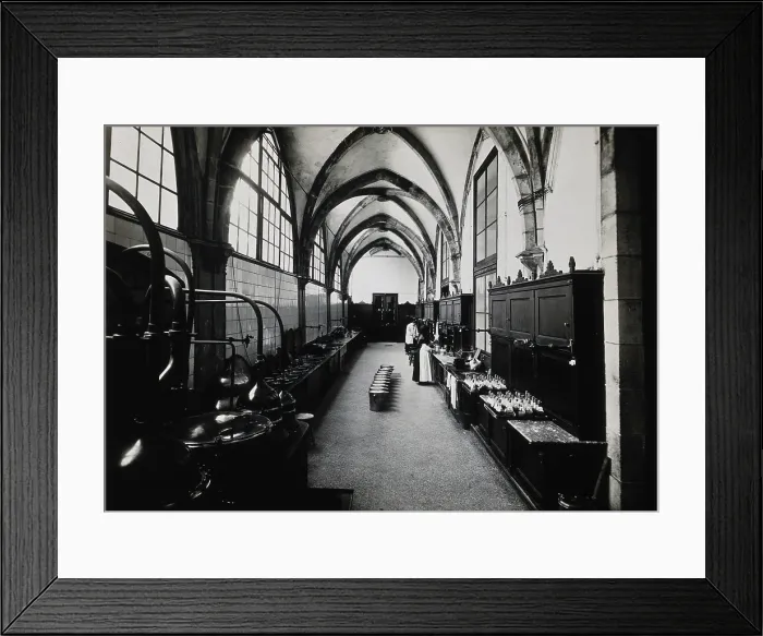 Framed Print : Hospital de la Santa Cruz, Barcelona: the interior of the pharmacy. Creator: Unknown Framed Print : Hospital de la Santa Cruz, Barcelona: the interior of the pharmacy. Creator: Unknown