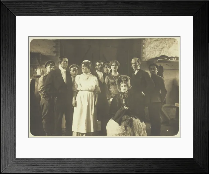 Framed Print : Actors performing at a prisoner of war camp in Osnabruck, 1916. Creator: Unknown Framed Print : Actors performing at a prisoner of war camp in Osnabruck, 1916. Creator: Unknown