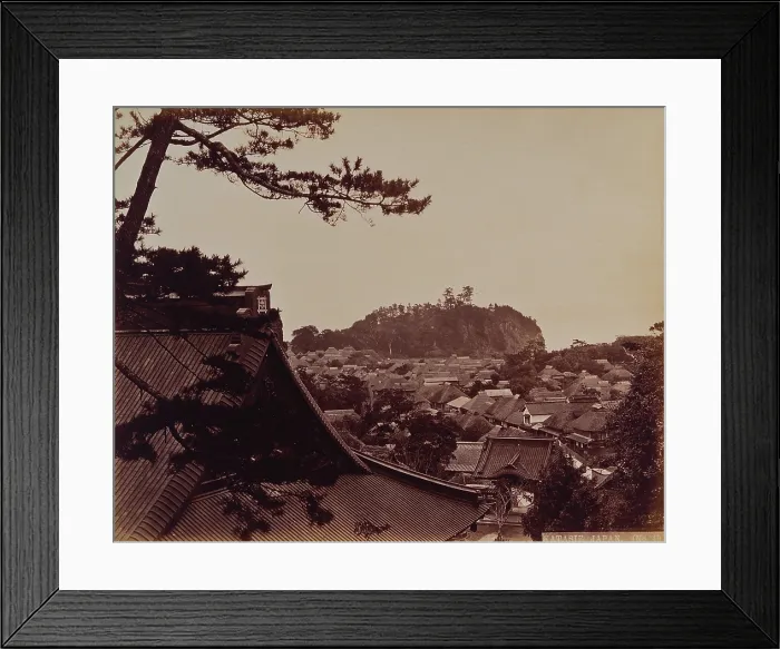 Framed Print : Katasie, a Japanese village near Kamakura, in wooded country, c1873. Creator: William Pryor Floyd Framed Print : Katasie, a Japanese village near Kamakura, in wooded country, c1873. Creator: William Pryor Floyd