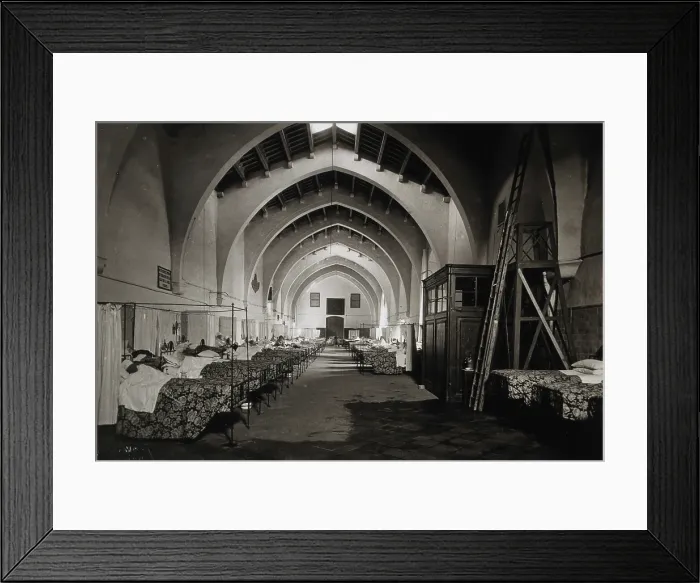 Framed Print : Hospital de la Santa Cruz, Barcelona: a ward, c1900. Creator: Unknown Framed Print : Hospital de la Santa Cruz, Barcelona: a ward, c1900. Creator: Unknown