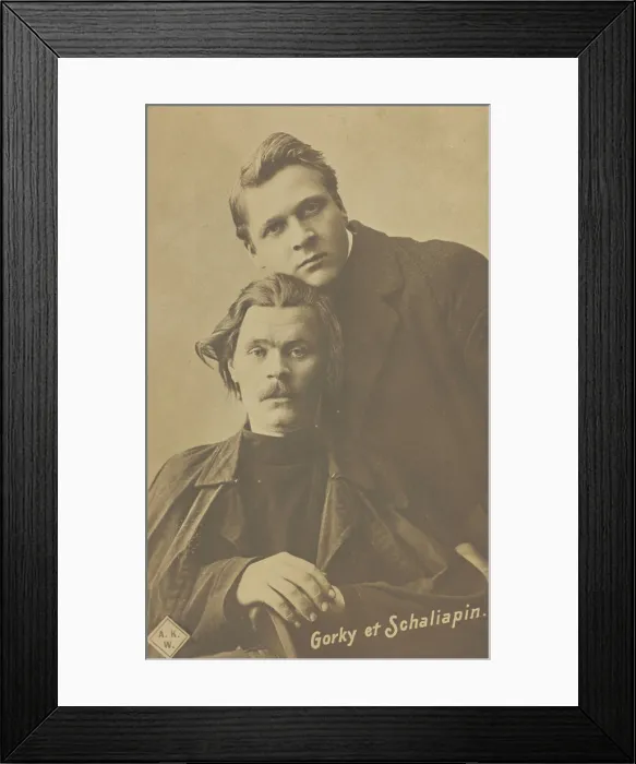 Framed Print : Maxim Gorky and Fyodor Chaliapin, c1900. Creator: Unknown Framed Print : Maxim Gorky and Fyodor Chaliapin, c1900. Creator: Unknown