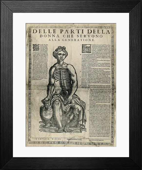 Framed Print : A fugitive sheet of a seated female figure, her hand resting on a vase, with her thorax and... 1611 Creator: Unknown Framed Print : A fugitive sheet of a seated female figure, her hand resting on a vase, with her thorax and... 1611 Creator: Unknown