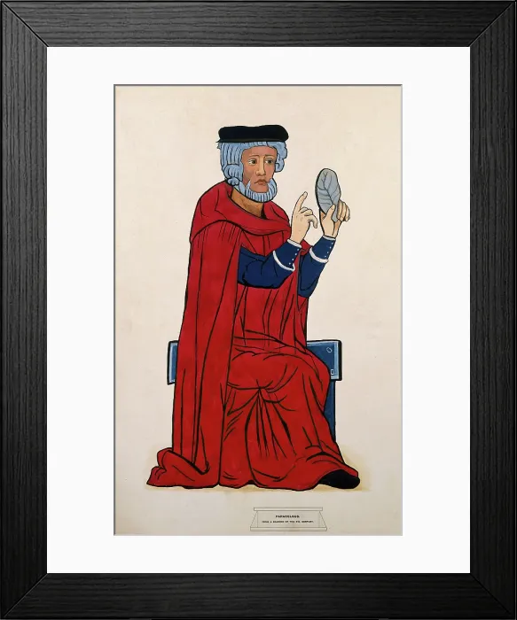 Framed Print : A man in mediaeval costume. Creator: Unknown Framed Print : A man in mediaeval costume. Creator: Unknown