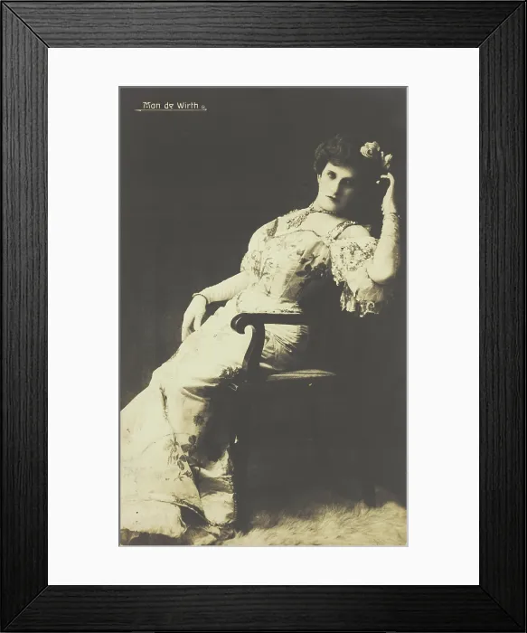 Framed Print : Man de Wirth in drag, between 1900 and 1909. Creator: Unknown Framed Print : Man de Wirth in drag, between 1900 and 1909. Creator: Unknown