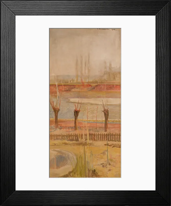 Framed Print : Landscape from the Banks of the Vistula, 1904. Creator: Jacek Malczewski Framed Print : Landscape from the Banks of the Vistula, 1904. Creator: Jacek Malczewski