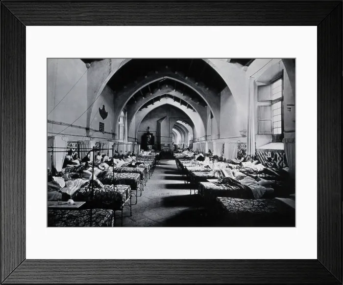 Framed Print : Hospital de la Santa Cruz, Barcelona: ward of San Jose Oriol, c1900. Creator: Unknown Framed Print : Hospital de la Santa Cruz, Barcelona: ward of San Jose Oriol, c1900. Creator: Unknown