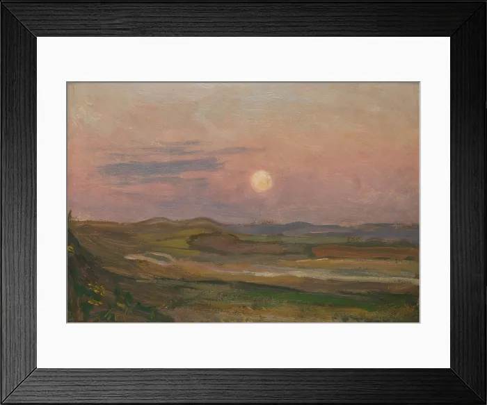 Framed Print : Moonrise over Krzemionki, 1902. Creator: Jan Stanislawski Framed Print : Moonrise over Krzemionki, 1902. Creator: Jan Stanislawski