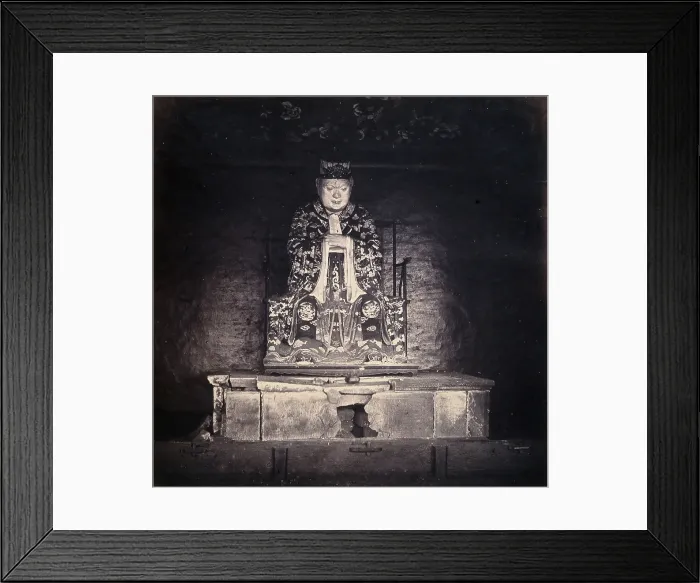 Framed Print : Confucius: a statue; Canton, China, 1860. Creator: Felice Beato Framed Print : Confucius: a statue; Canton, China, 1860. Creator: Felice Beato