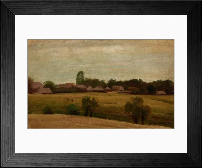 Framed Print : Village near Krakow, 1870. Creator: Heinrich Grabinski Framed Print : Village near Krakow, 1870. Creator: Heinrich Grabinski