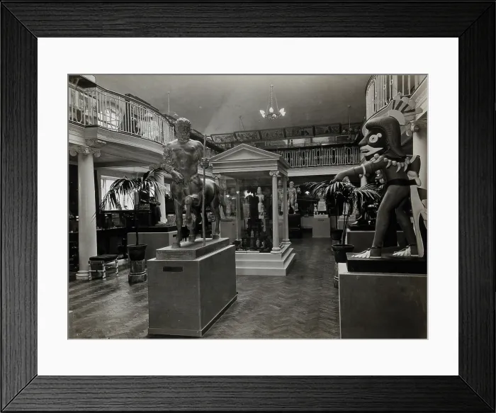 Framed Print : Wellcome Historical Medical Museum, Wigmore Street, London: the galleried Hall of Statuary, c1900s.. Creator: Unknown Framed Print : Wellcome Historical Medical Museum, Wigmore Street, London: the galleried Hall of Statuary, c1900s.. Creator: Unknown