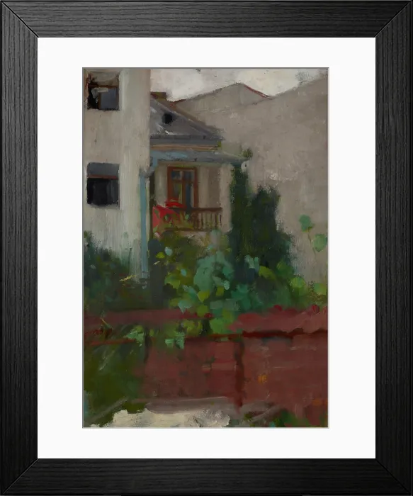Framed Print : Architectural Landscape-View of a Yard-two-sided painting, c1885. Creator: Olga Boznanska Framed Print : Architectural Landscape-View of a Yard-two-sided painting, c1885. Creator: Olga Boznanska