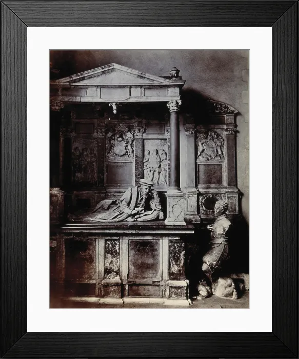 Framed Print : The church of St Bartholomew the Great: interior view showing the monument of Lord Rich. c1900.. Creator: Unknown Framed Print : The church of St Bartholomew the Great: interior view showing the monument of Lord Rich. c1900.. Creator: Unknown
