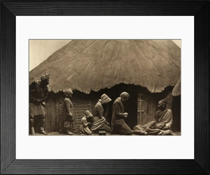Framed Print : David Livingstone memorial in Blantyre; Livingstone and his family, kneeling and praying... c1890s. Creator: Unknown Framed Print : David Livingstone memorial in Blantyre; Livingstone and his family, kneeling and praying... c1890s. Creator: Unknown