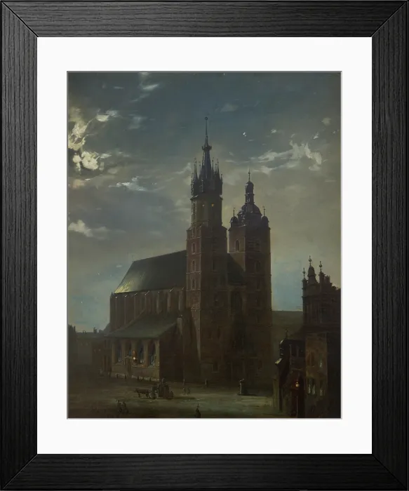 Framed Print : St Mary's Church in Krakow, 1865. Creator: Aleksander Gryglewski Framed Print : St Mary's Church in Krakow, 1865. Creator: Aleksander Gryglewski