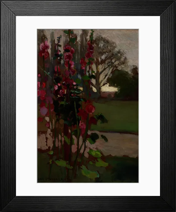 Framed Print : Hollyhocks-Polish Autumn, 1900. Creator: Jan Stanislawski Framed Print : Hollyhocks-Polish Autumn, 1900. Creator: Jan Stanislawski