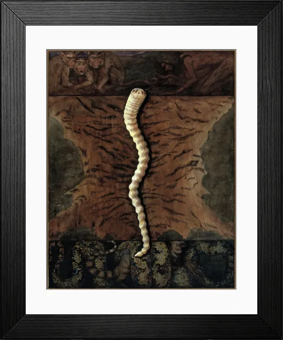 Framed Print : Parasites: a parasitical worm, shown much enlarged, with its hosts, c1930. Creator: J Svoboda Framed Print : Parasites: a parasitical worm, shown much enlarged, with its hosts, c1930. Creator: J Svoboda