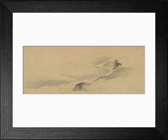 Framed Print : Hills in the Fog, 19th century. Creator: Unknown Framed Print : Hills in the Fog, 19th century. Creator: Unknown