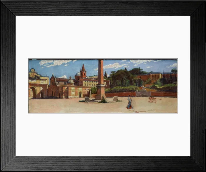 Framed Print : Piazza del Popolo in Rome, c1900. Creator: Aleksander Gierymski Framed Print : Piazza del Popolo in Rome, c1900. Creator: Aleksander Gierymski