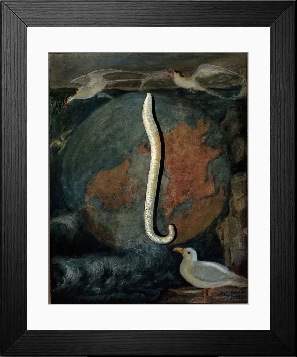 Framed Print : Parasites: a parasitical worm, shown much enlarged, with its hosts, c1930. Creator: J Svoboda Framed Print : Parasites: a parasitical worm, shown much enlarged, with its hosts, c1930. Creator: J Svoboda