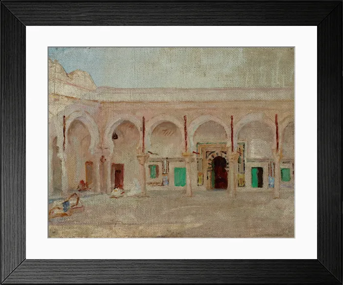 Framed Print : Kairouan (Courtyard in the Mosque of the Sword), 1911. Creator: Jan Ciaglinski Framed Print : Kairouan (Courtyard in the Mosque of the Sword), 1911. Creator: Jan Ciaglinski