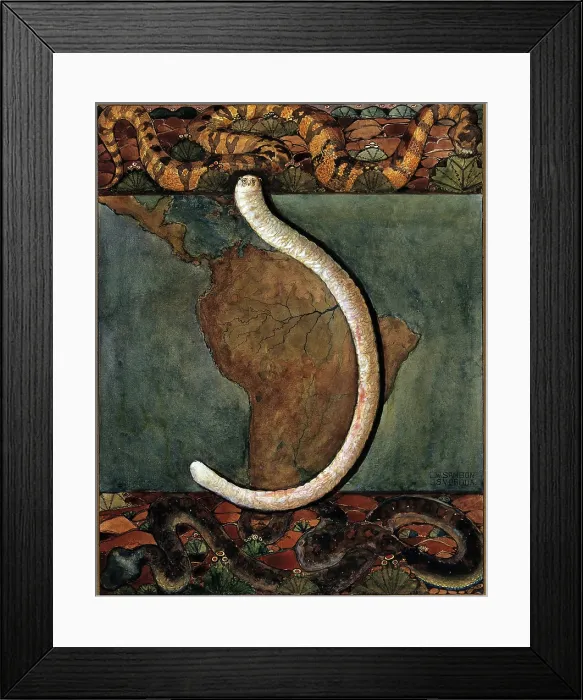Framed Print : Parasites: a parasitical worm, shown much enlarged, with its hosts, c1930. Creator: J Svoboda Framed Print : Parasites: a parasitical worm, shown much enlarged, with its hosts, c1930. Creator: J Svoboda