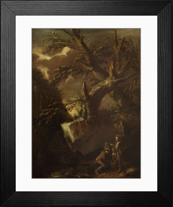 Framed Print : Landscape with Dice Players, 2nd half of 17th century. Creator: Unknown Framed Print : Landscape with Dice Players, 2nd half of 17th century. Creator: Unknown