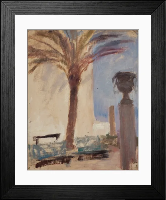 Framed Print : Taormina (Palms near the Hotel), c1890. Creator: Jan Ciaglinski Framed Print : Taormina (Palms near the Hotel), c1890. Creator: Jan Ciaglinski