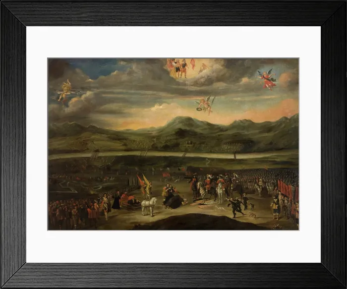 Framed Print : Surrender of Mikhail Shein to King Ladislaus IV Vasa in 1634 at Smolensk, between 1634-1659. Creator: Unknown Framed Print : Surrender of Mikhail Shein to King Ladislaus IV Vasa in 1634 at Smolensk, between 1634-1659. Creator: Unknown