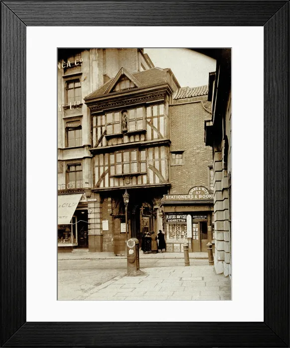 Framed Print : The church of St Bartholomew the Great and surrounding area; the entrance to the church... Creator: Rev CF Fison Framed Print : The church of St Bartholomew the Great and surrounding area; the entrance to the church... Creator: Rev CF Fison